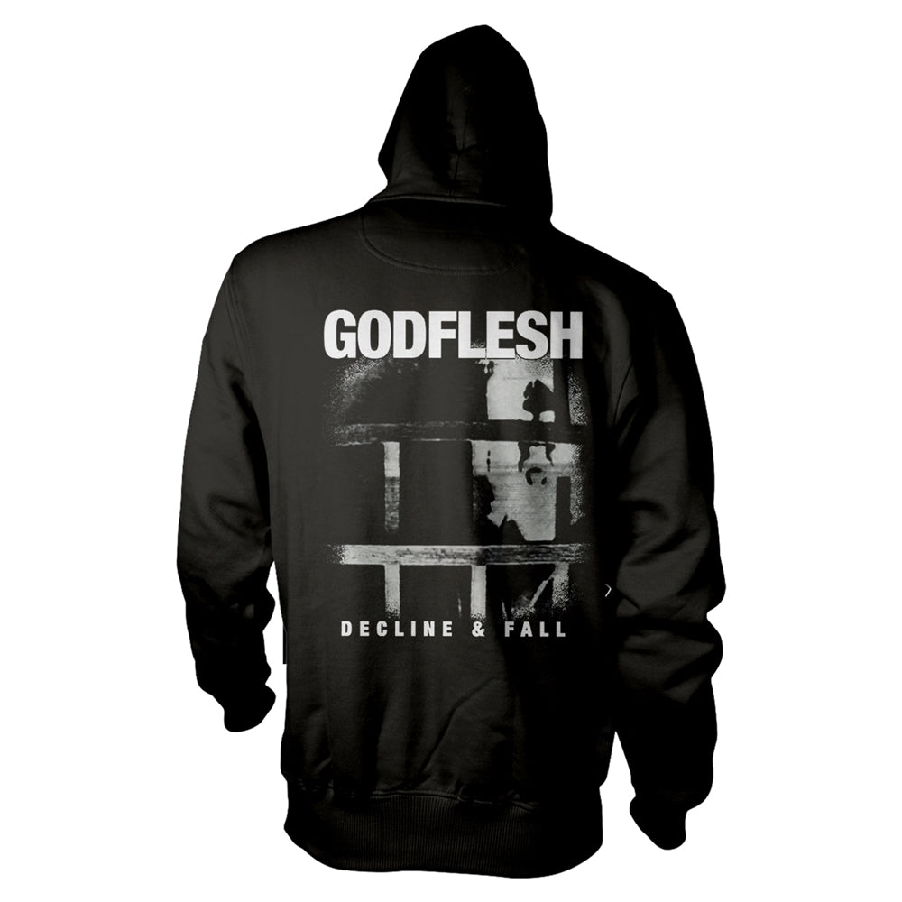 GODFLESH - DECLINE & FALL BLACK Hooded Sweatshirt Medium