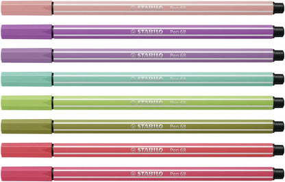 STABILO Pen 68 Wallet Set, Set of 8