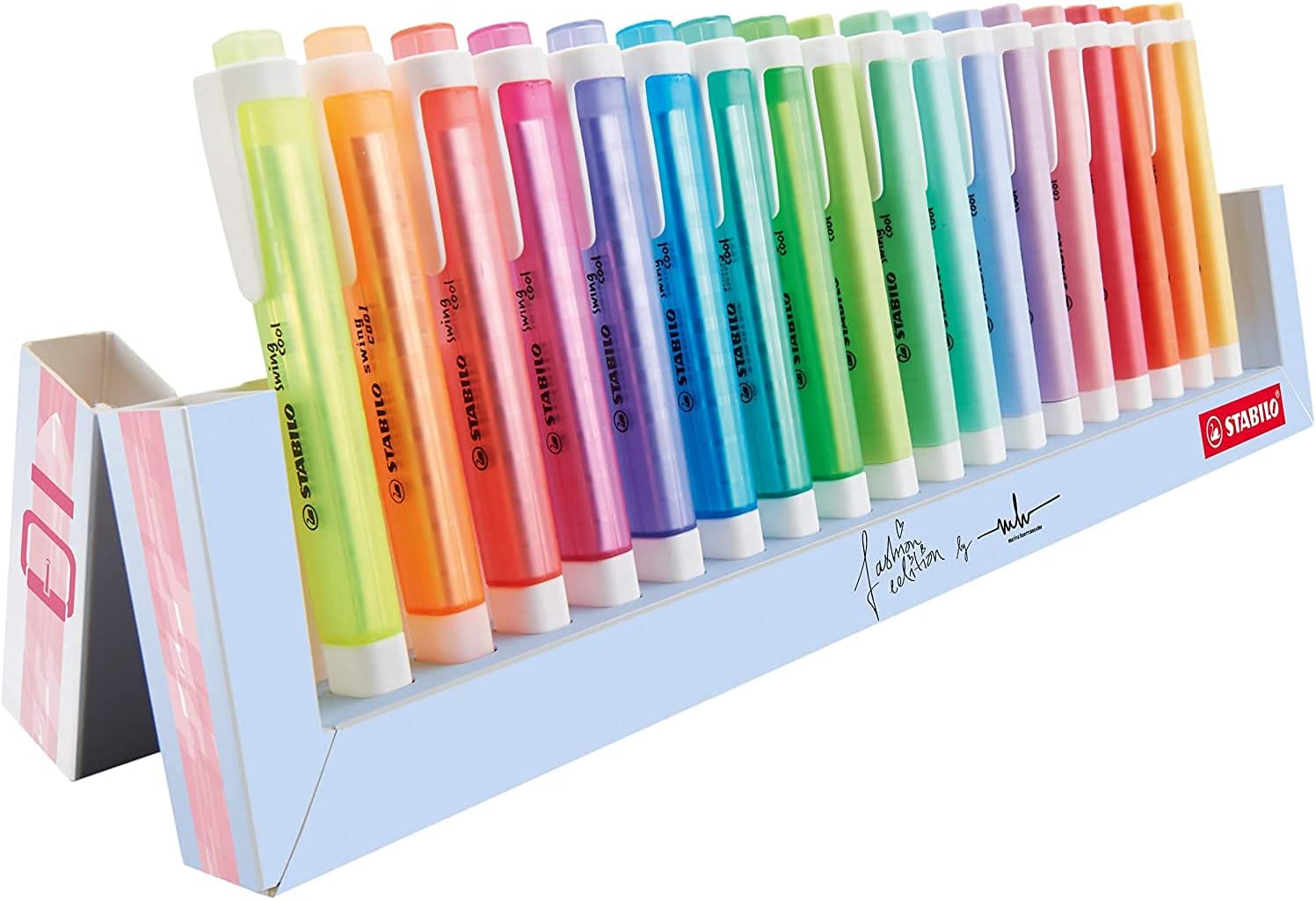 Highlighter - STABILO swing cool - Deskset of 18 - 8 x Neon Colours - 10 x Pastel Colours
