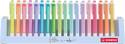 Highlighter - STABILO swing cool - Deskset of 18 - 8 x Neon Colours - 10 x Pastel Colours
