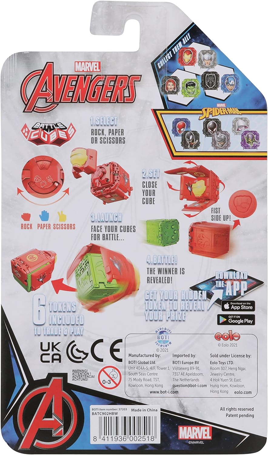 Battle Cubes- Hulk Vs Black Widow - Juego de Fidget de Batalla, Color Verde, S (BOTI 37203