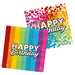 Folat - Napkins Rainbow Bday 33x33 cm - 20 pieces
