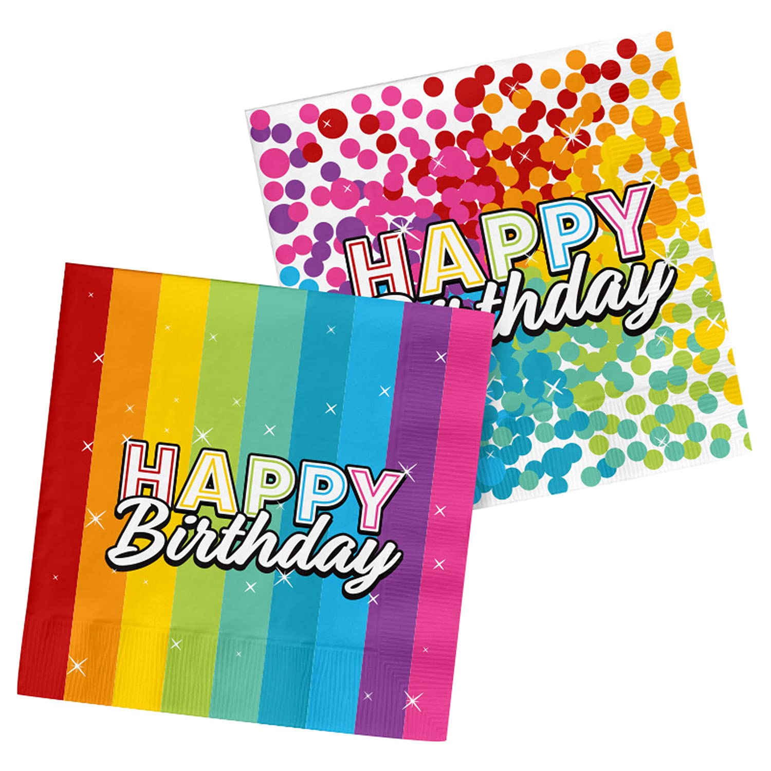 Folat - Napkins Rainbow Bday 33x33 cm - 20 pieces