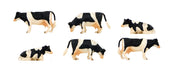 Unbekannt Kids Globe 90670 - Black and white cows, Assorted Colours