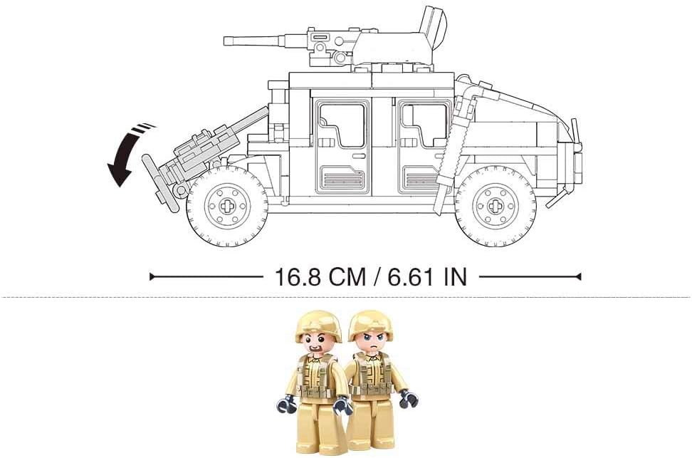 Sluban M38-B0837 Modelbricks-Hummer H2 Assault Vehicle