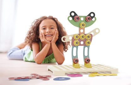 Quercetti XQU-86165 Play Bio Jumbo Techno Construction, Multicoloured