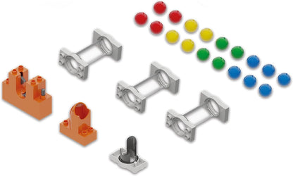 Hubelino 420596 Expansion set, Marble Run Lift Accessory, Compatible with popular bulding block system -24 pieces- For Ages 4 and Up (Made in Germany