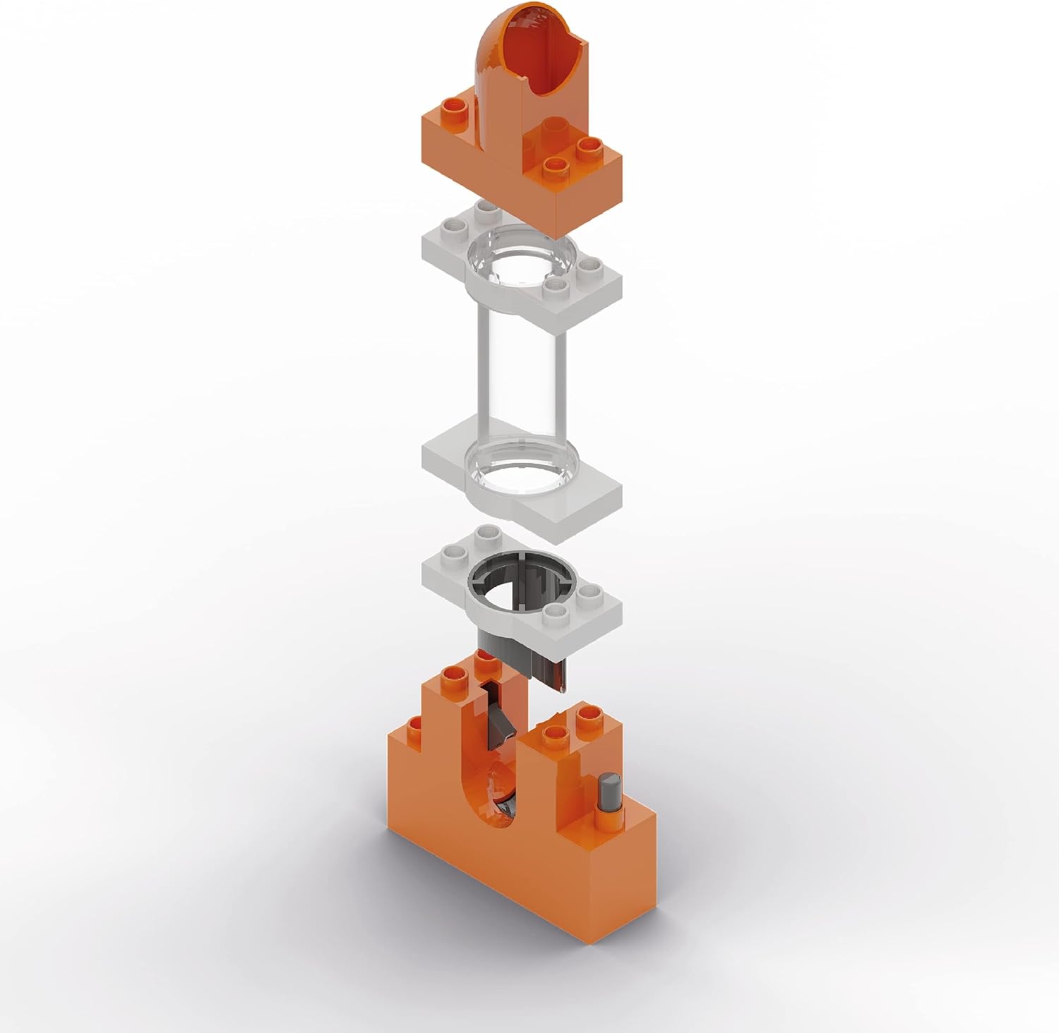 Hubelino 420596 Expansion set, Marble Run Lift Accessory, Compatible with popular bulding block system -24 pieces- For Ages 4 and Up (Made in Germany