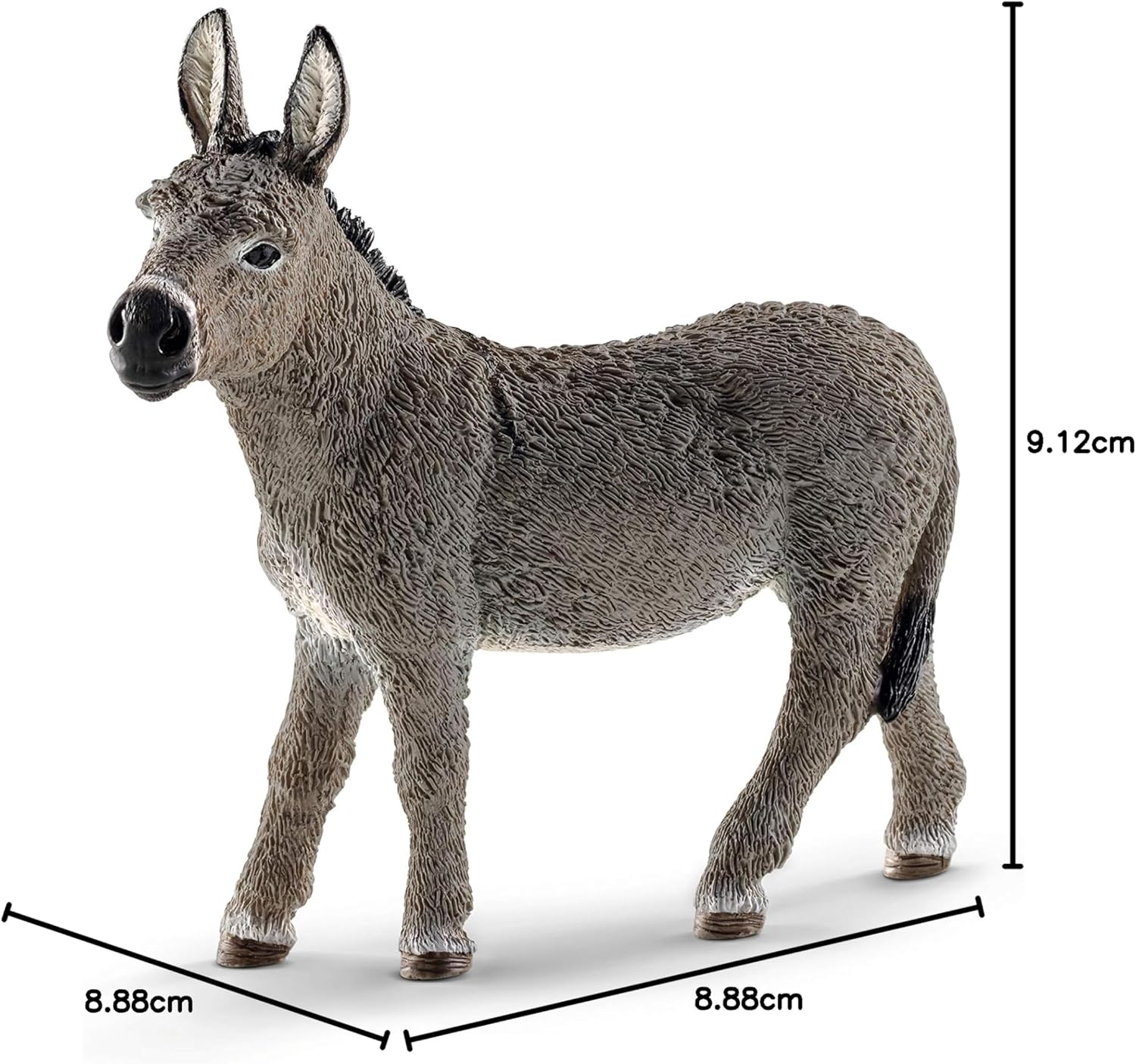 Schleich Farm World, Animal Figurine, Farm Toys for Boys and Girls 3-8 Years Old, Donkey