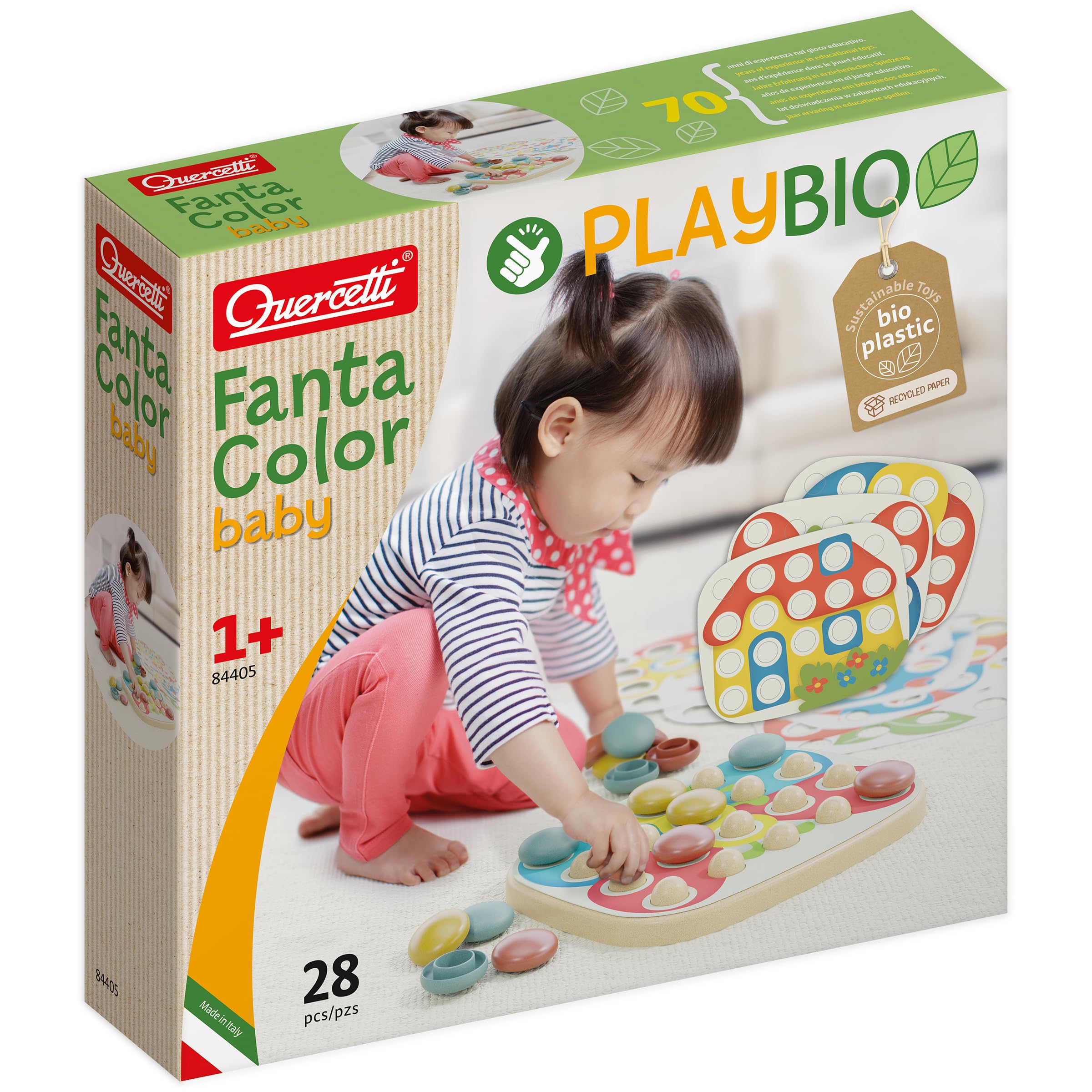 Quercetti 84405 Quercetti-84405 FantaColor Baby Play Bio, Multicoloured