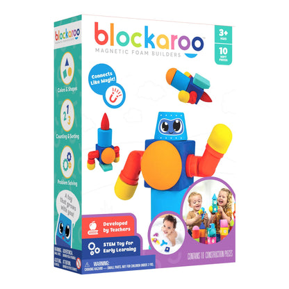 Blockaroo Magnetic building blocks, educational game for children, educational water game for creative building, ideal for the bath