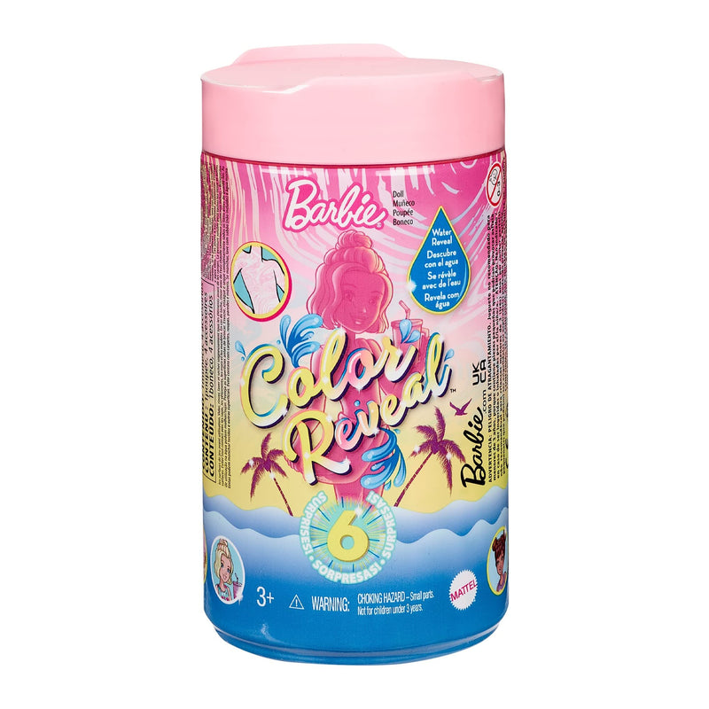 Barbie GTT25 Chelsea Color Reveal Doll with 6 Surprises: 4 Bags with Cover-Up, Shoes, Towel & Accessory, Multicolor, 15.88 cm*8.4 cm*8.4 cm