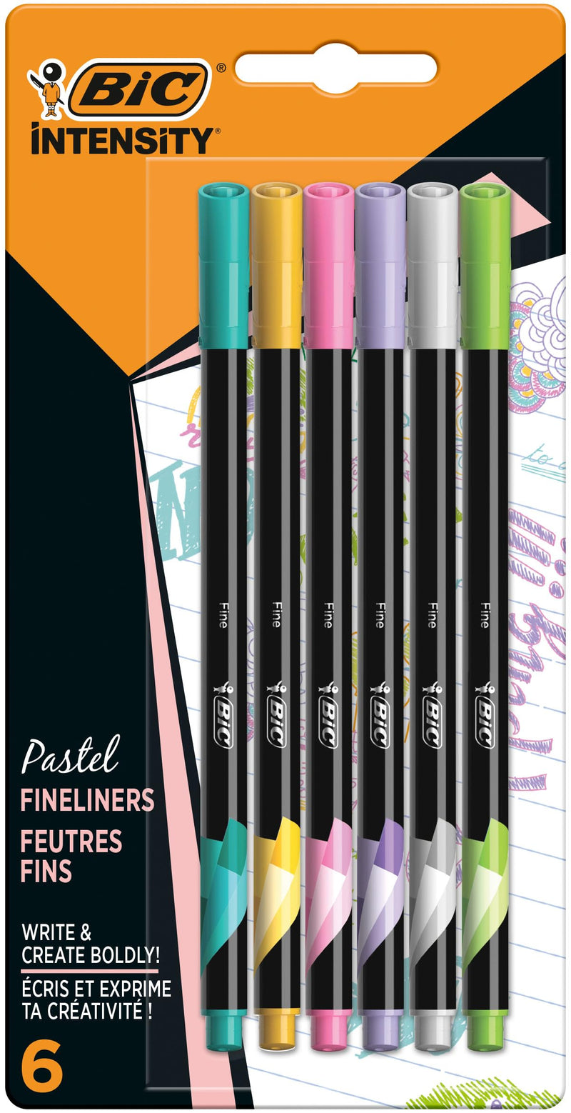 BiC Intensity Fine Felt Tip Pens, Pack of 6