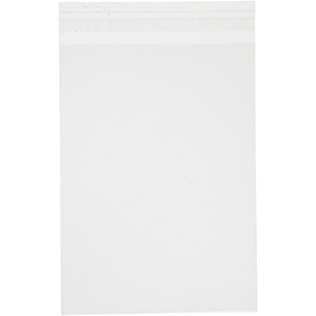 Cellophane Bags, W: 13,7 cm, H: 19 cm, 50pcs, 30 micron