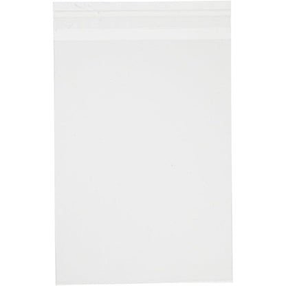 Cellophane Bags, W: 13,7 cm, H: 19 cm, 50pcs, 30 micron