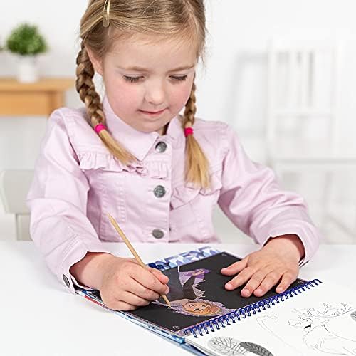 Frozen II Scratch Book: Scratch Book & Colouring Book with Stencils and Glitter Stickers with Anna & Elsa Activity Book for Home and Travel 681439