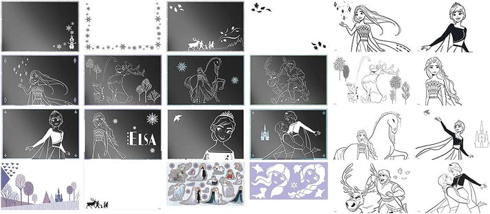 Frozen II Scratch Book: Scratch Book &amp; Colouring Book with Stencils and ...
