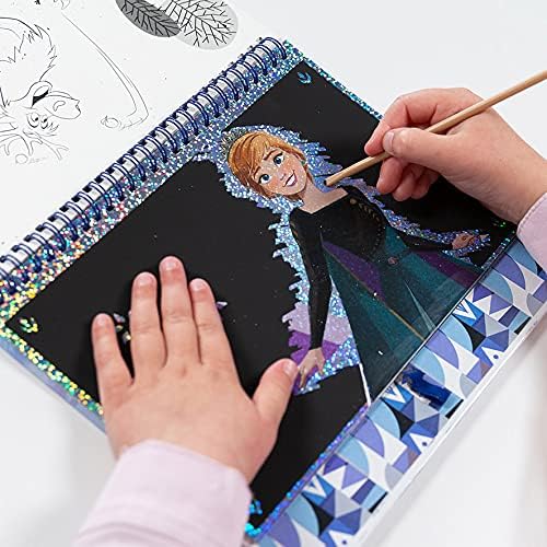 Frozen II Scratch Book: Scratch Book &amp; Colouring Book with Stencils and ...