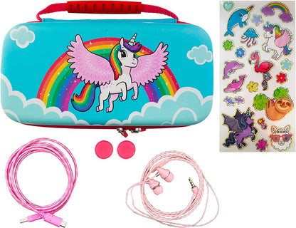 iMP Over the Rainbow Unicorn 7-in-1 Protector Kit (Nintendo Switch) Accessory Kit (Switch
