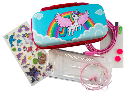 iMP Over the Rainbow Unicorn 7-in-1 Protector Kit (Nintendo Switch) Accessory Kit (Switch