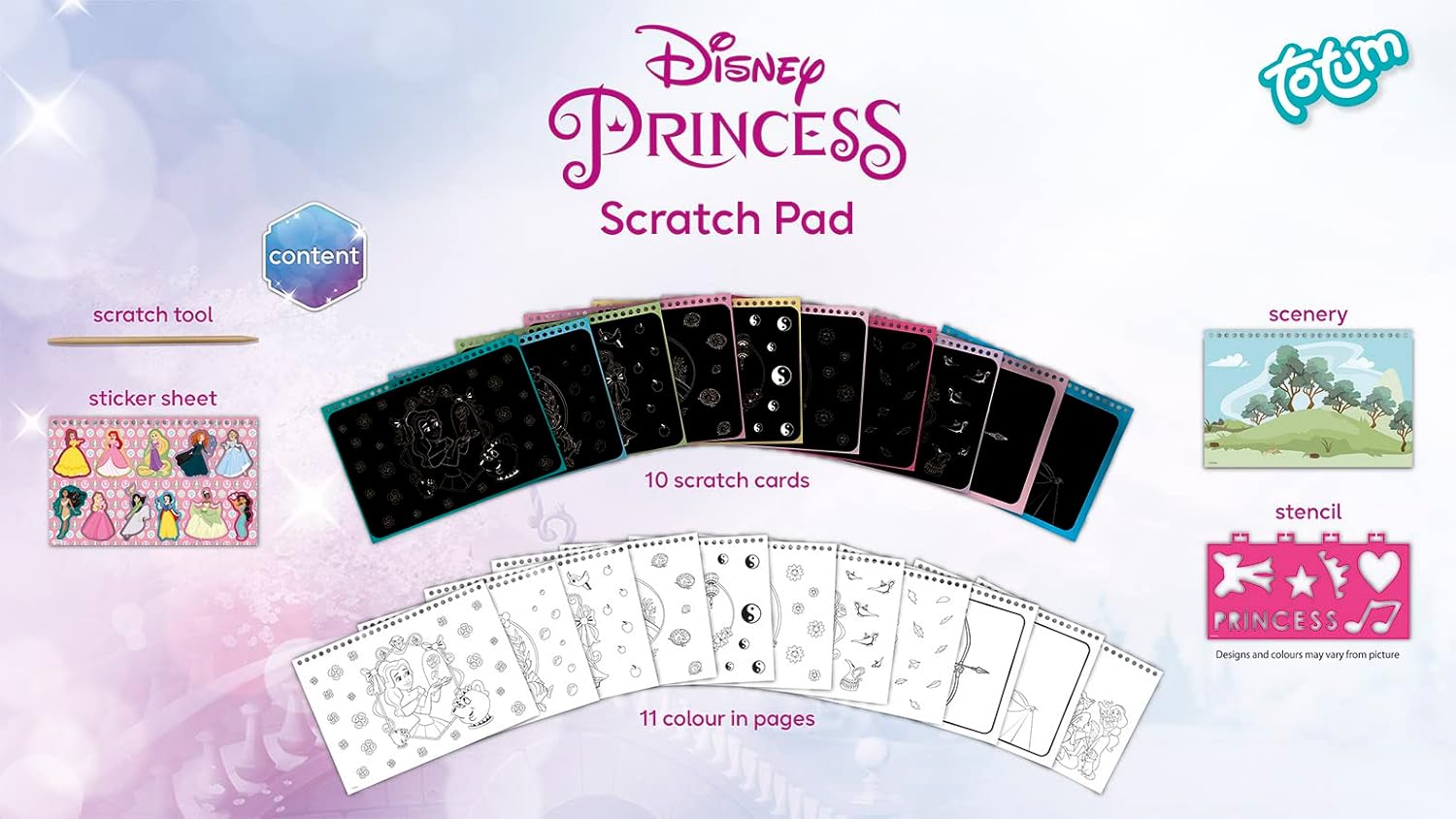 Totum Disney Princess Scratch Book