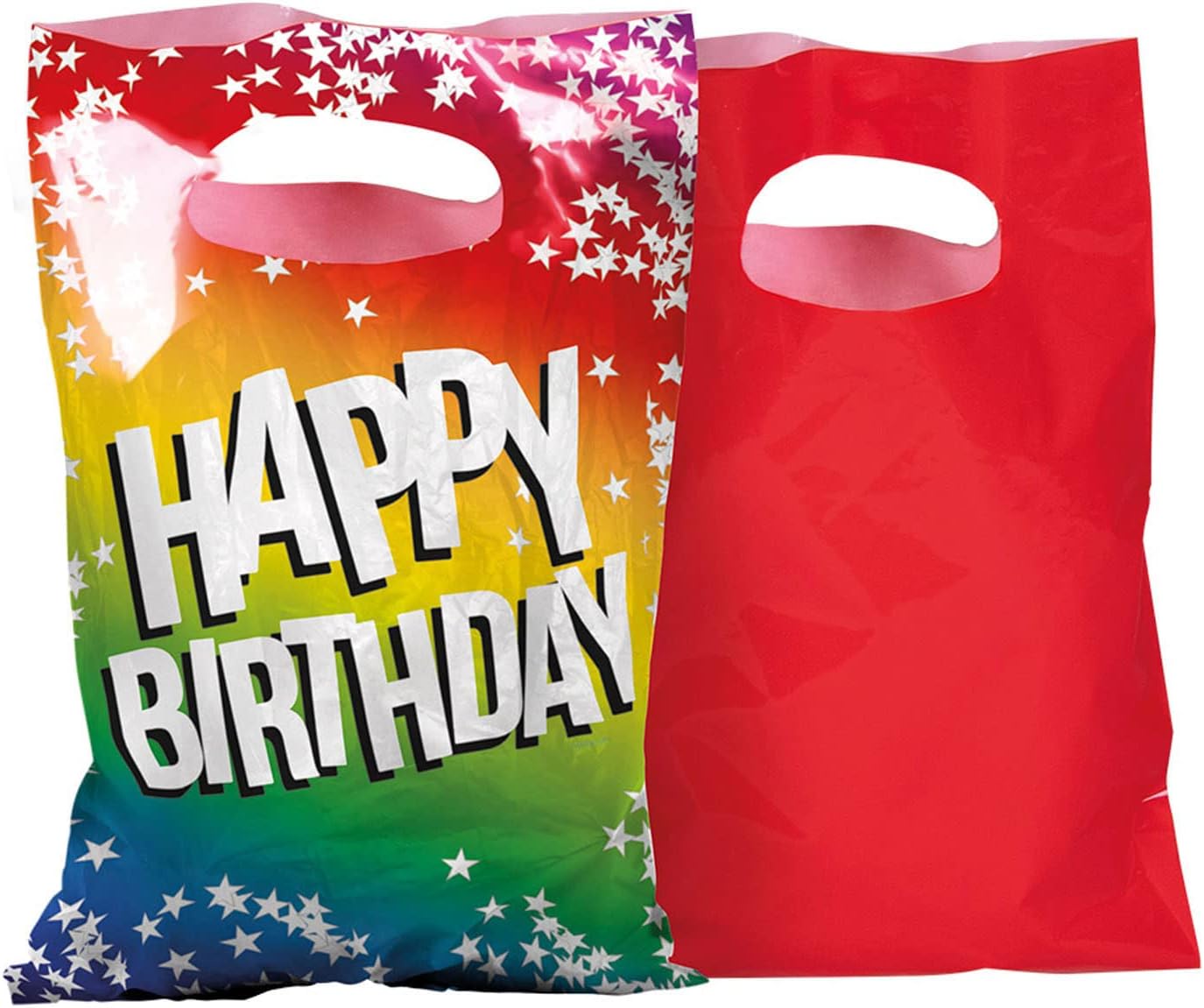 Set 6 PE party bags 'Happy Birthday' (23 x 15 cm