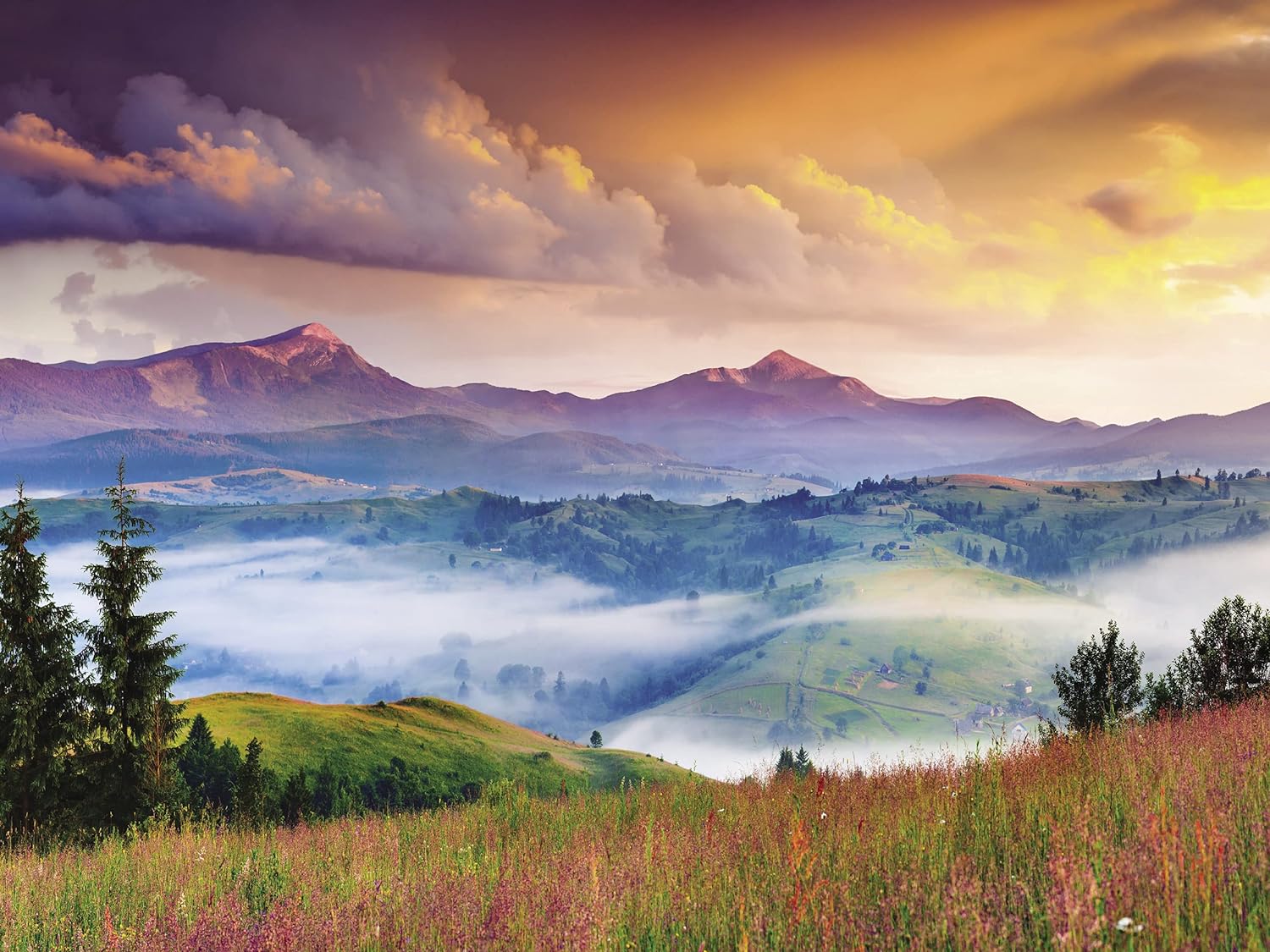 (New Nov) Mindfulness 500pc Jigsaw Puzzle: Mountains (unit 3