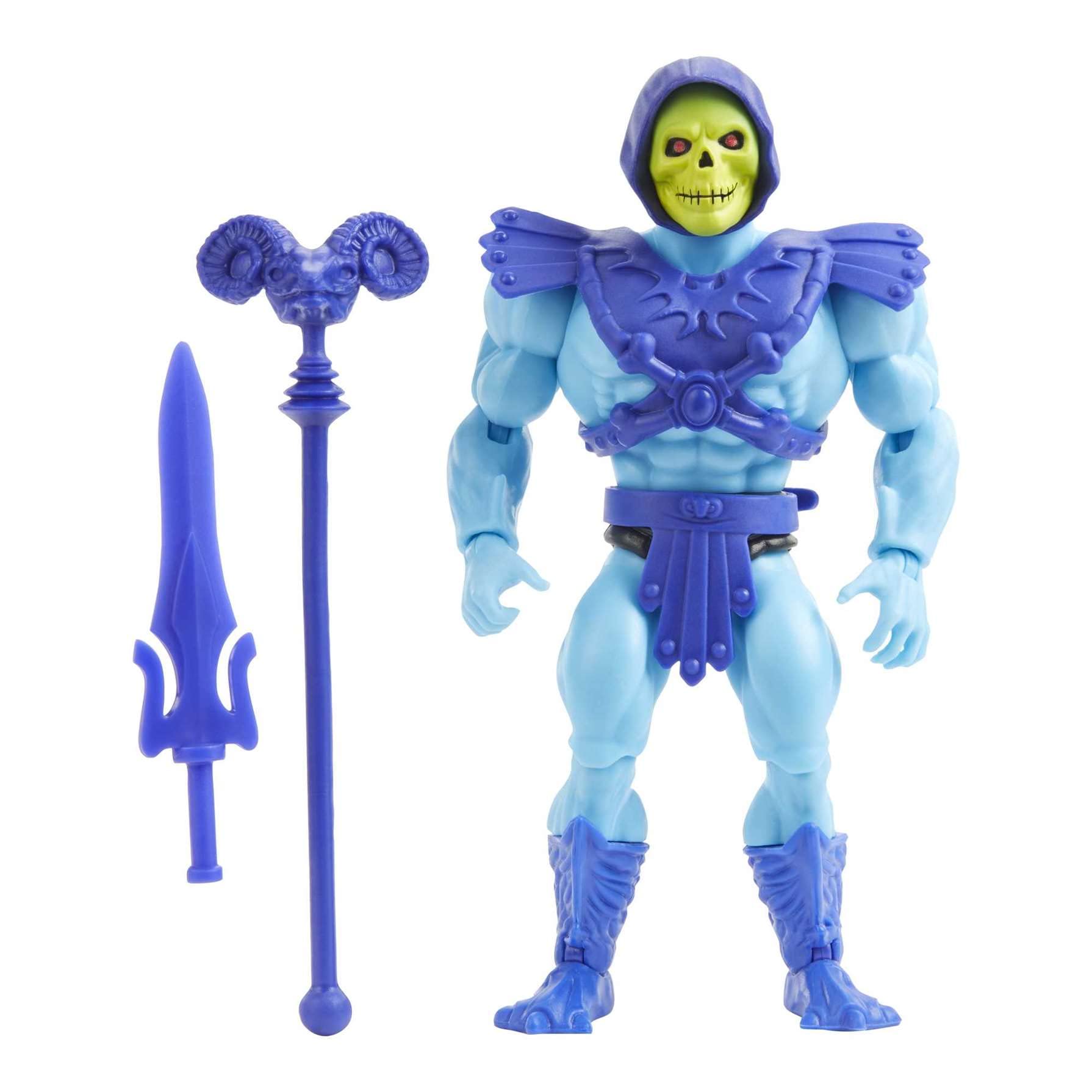 Masters of the Universe Origins Skeletor Action Figure, Battle Character for Storytelling Play and Display, Gift for 6 to 10 Year Olds and Adult Collectors Vintage Head Skeletor