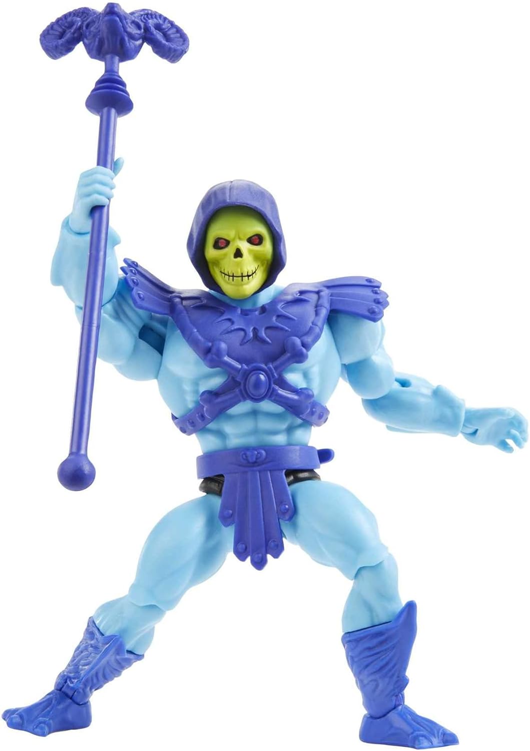 Masters of the Universe Origins Skeletor Action Figure, Battle Character for Storytelling Play and Display, Gift for 6 to 10 Year Olds and Adult Collectors Vintage Head Skeletor