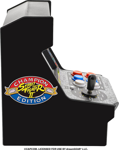 My Arcade Street Fighter II Mini Arcade Machine - Micro Player Table Top Arcade Machine, Portable Handheld Game, Retro Gaming Console, Mini Retro Games Machines for Kids & Adults