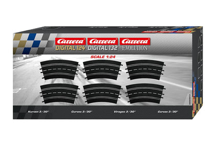 Carrera,carrera-20020573 Curvas 3/30° (6), Multicolor, (20020573