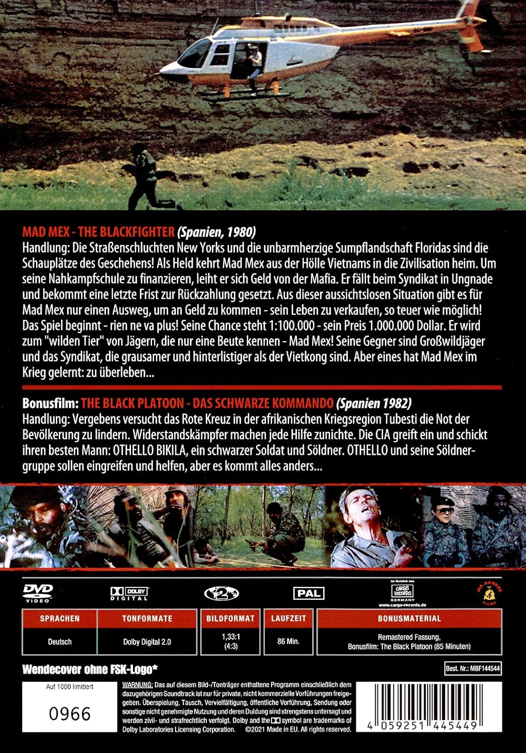 Blaxploitation #7: MAD MEX - The Blackfighter (plus Bonusfilm Black Platoon