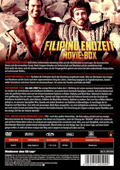 Filipino Endzeit Movie-Box: Mad Warriors of the Apocalypse (4 Filme auf 2 DVD