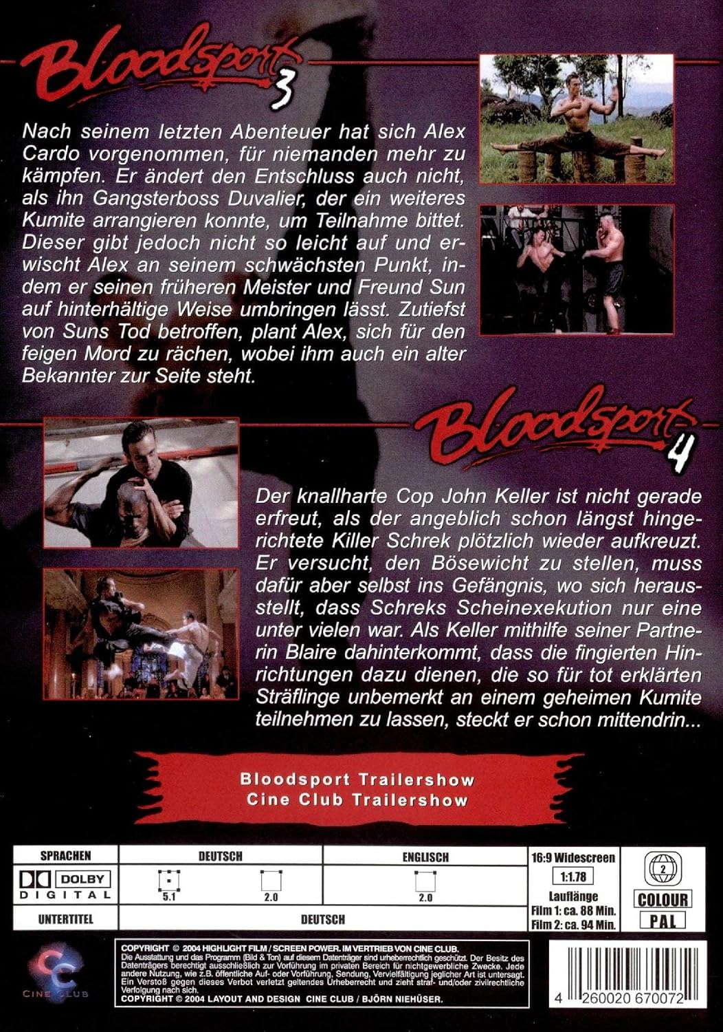 Bloodsport 3+4 - Double Feature