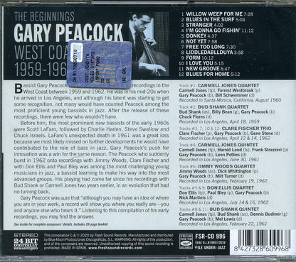 The Beginnings · West Coast Years 1959-1962