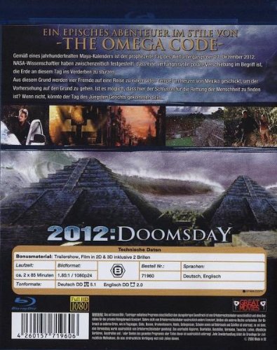 2012 Doomsday (3d-Special Edition) (Import Movie) (European Format - Zone B2) Cliff De Yo...