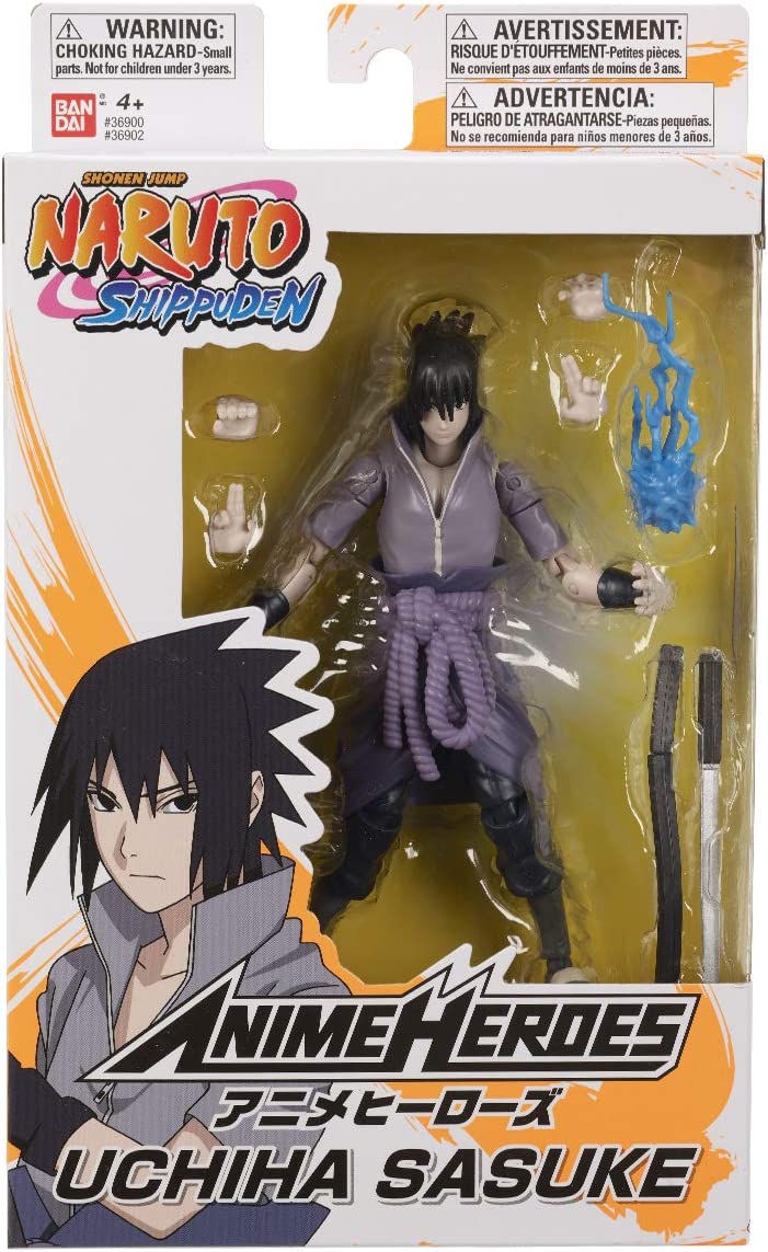 Bandai 36902 Anime Heroes-Naruto 15cm Uchiha Sasuke-Action Figures