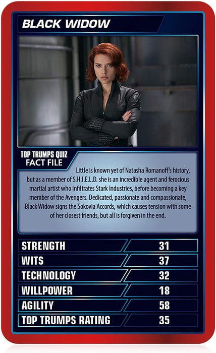 Marvel Cinematic Universe Top Trumps Card Game