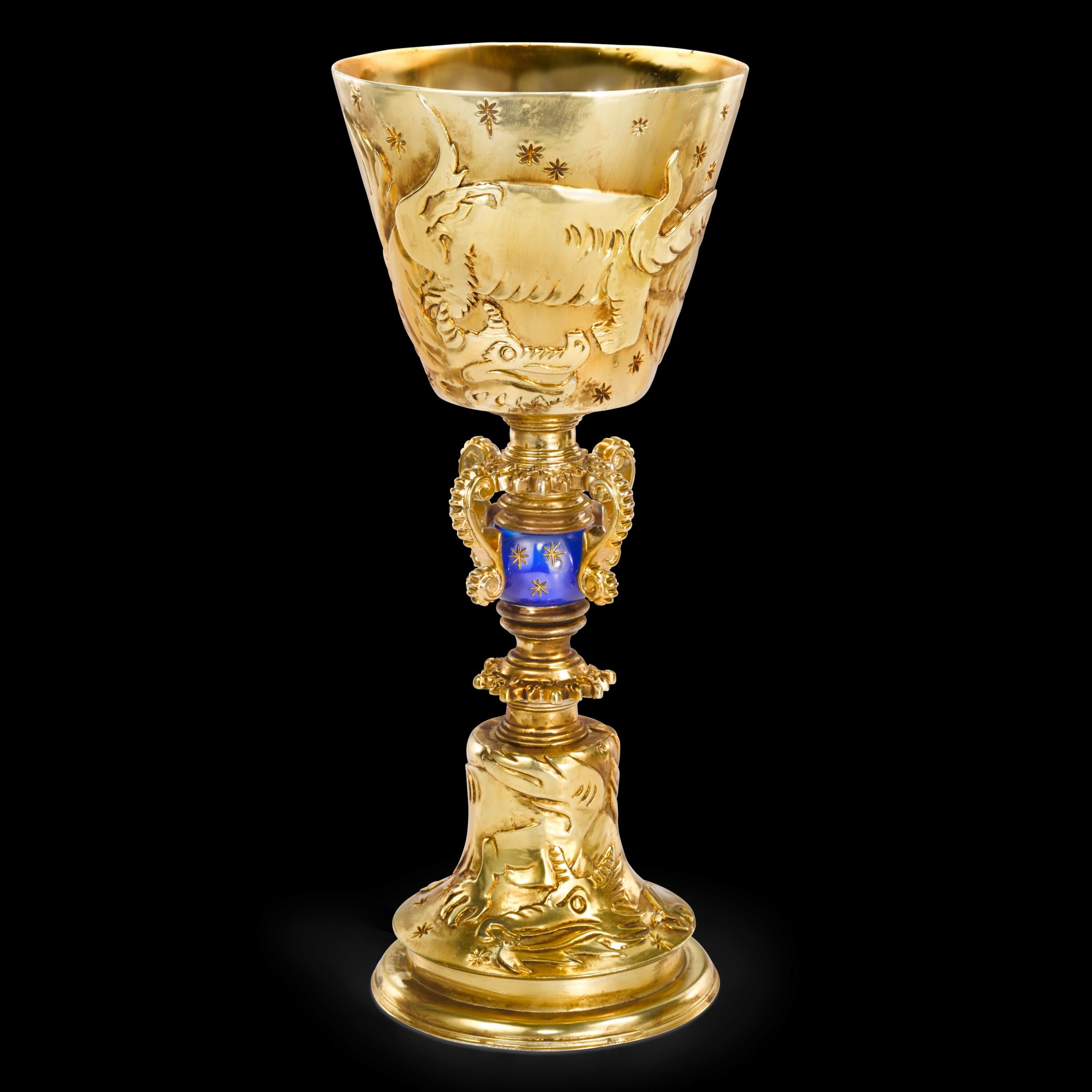 The Noble Collection Harry Potter Dumbledore Cup - Approx 6.7in (17cm) Shining Goblet Replica - Officially Licensed Harry Potter Film Set Movie Props Gifts