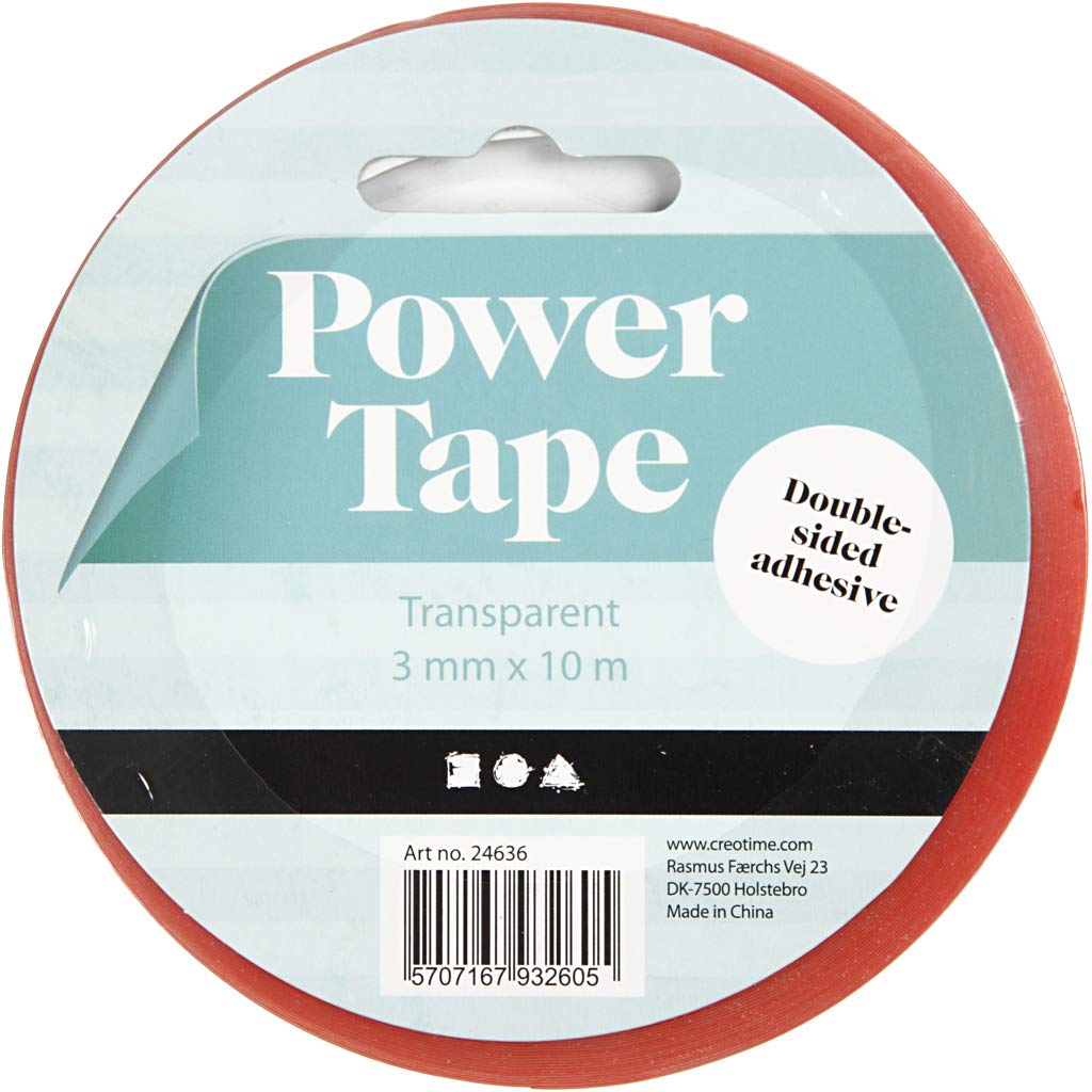 Creativ Company 24636 cinta adhesiva Rojo Apto para uso en interior 10 m - Cintas adhesivas (Rojo, 10 m, 3 mm
