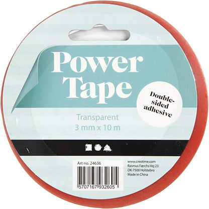 Creativ Company 24636 cinta adhesiva Rojo Apto para uso en interior 10 m - Cintas adhesivas (Rojo, 10 m, 3 mm