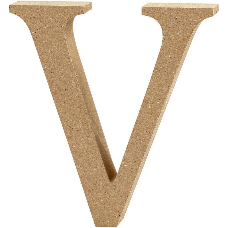 Escultura decorativa con forma de letra "A", en tablero de densidad media, marrón, madera, marrón, 12 x 2 x 13 cm