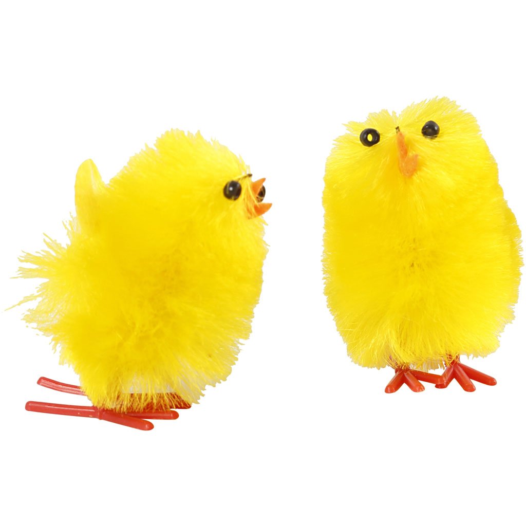 Easter Chicks, H: 30 mm, yellow, 12asstd