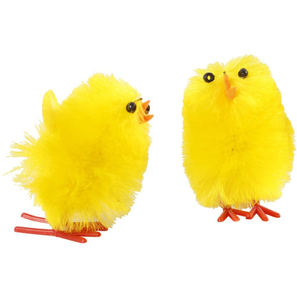 Easter Chicks, H: 30 mm, yellow, 12asstd