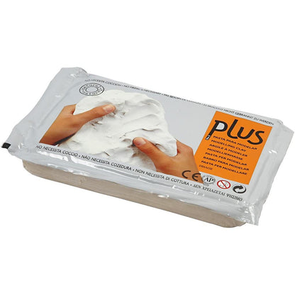 Creativ 789010 Self-Hardening Clay, light grey, 1000g