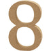 Creativ "20,3 cm MDF Nummer, braun, 13 x 2 cm