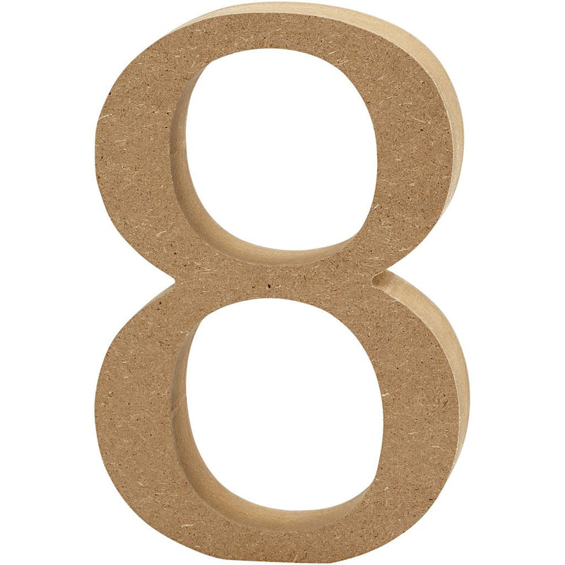 Creativ "20,3 cm MDF Nummer, braun, 13 x 2 cm