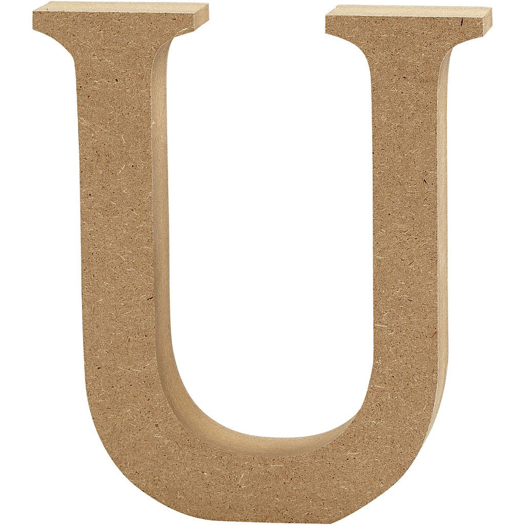 Letter, H: 8 cm, MDF, U, 1pc