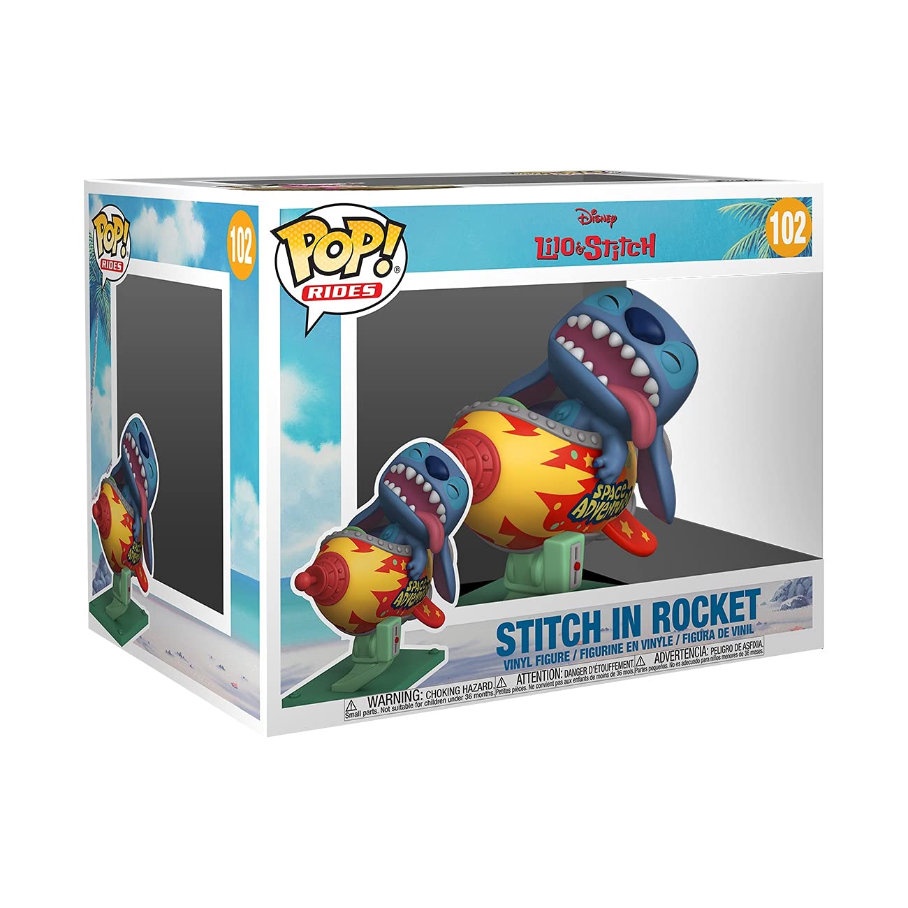 Funko Pop! Rides Super Deluxe: Disney Stitch Rocket - Disney: Lilo & Stitch - Collectable Vinyl Figure - Gift Idea - Official Merchandise - Toys for Kids & Adults - Movies Fans