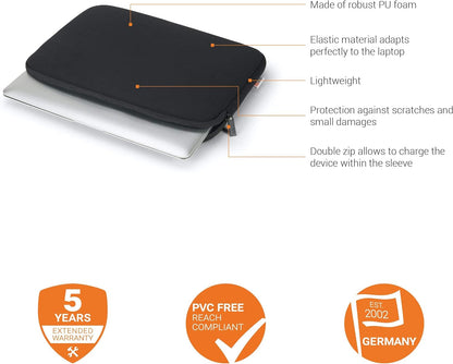 base xx Laptop Sleeve 12” - 12.5” – Laptop case in robust PU foam for reliable protection, black